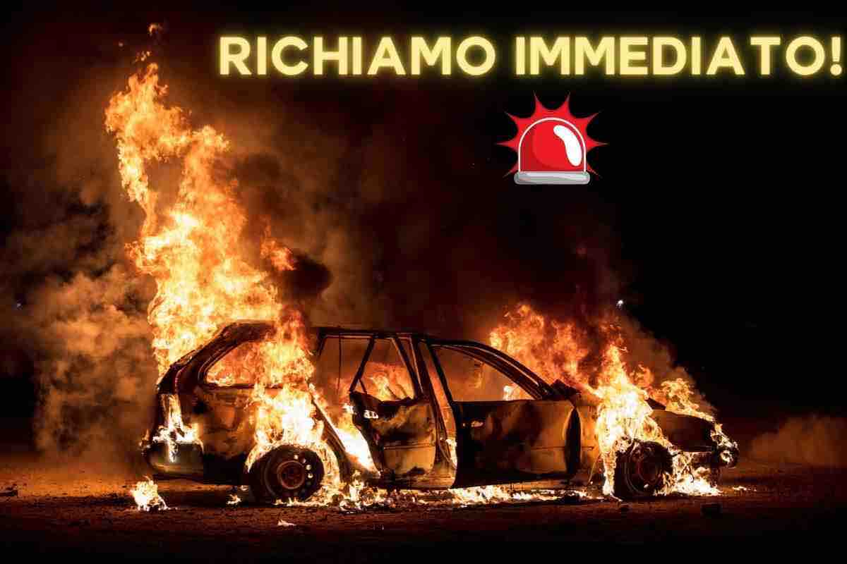 Incendio automobili rischio