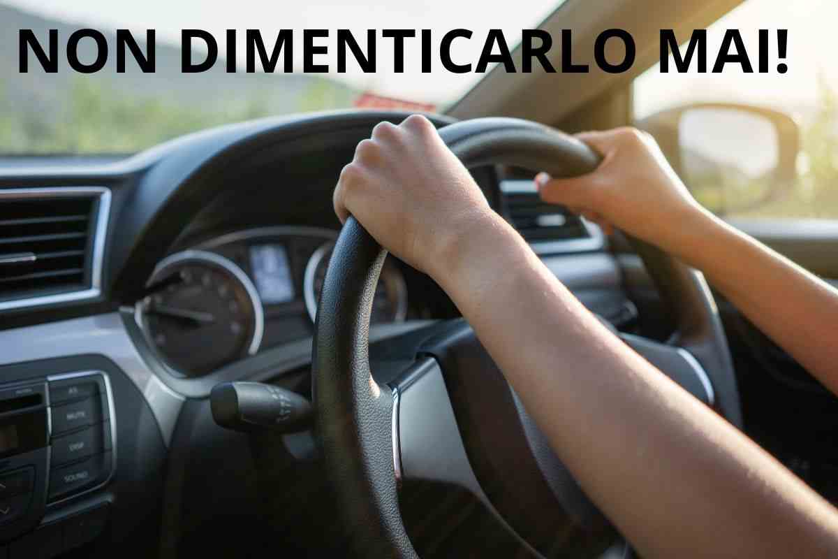 auto oggetto a bordo