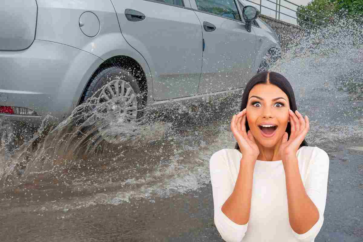 Auto pioggia strada bagnata aquaplaning problemi Easyrain